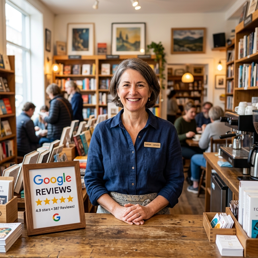 Local business owner seeing growth through Google Reviews